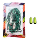 Elastische veters zonder strikken reflecterend 7mm capsule sluiting groen met stretch uitgerekt