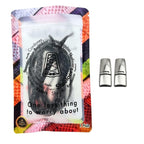 Elastische veters zonder strikken reflecterend 7mm magnetische sluiting donkerbruin in luxe verpakking