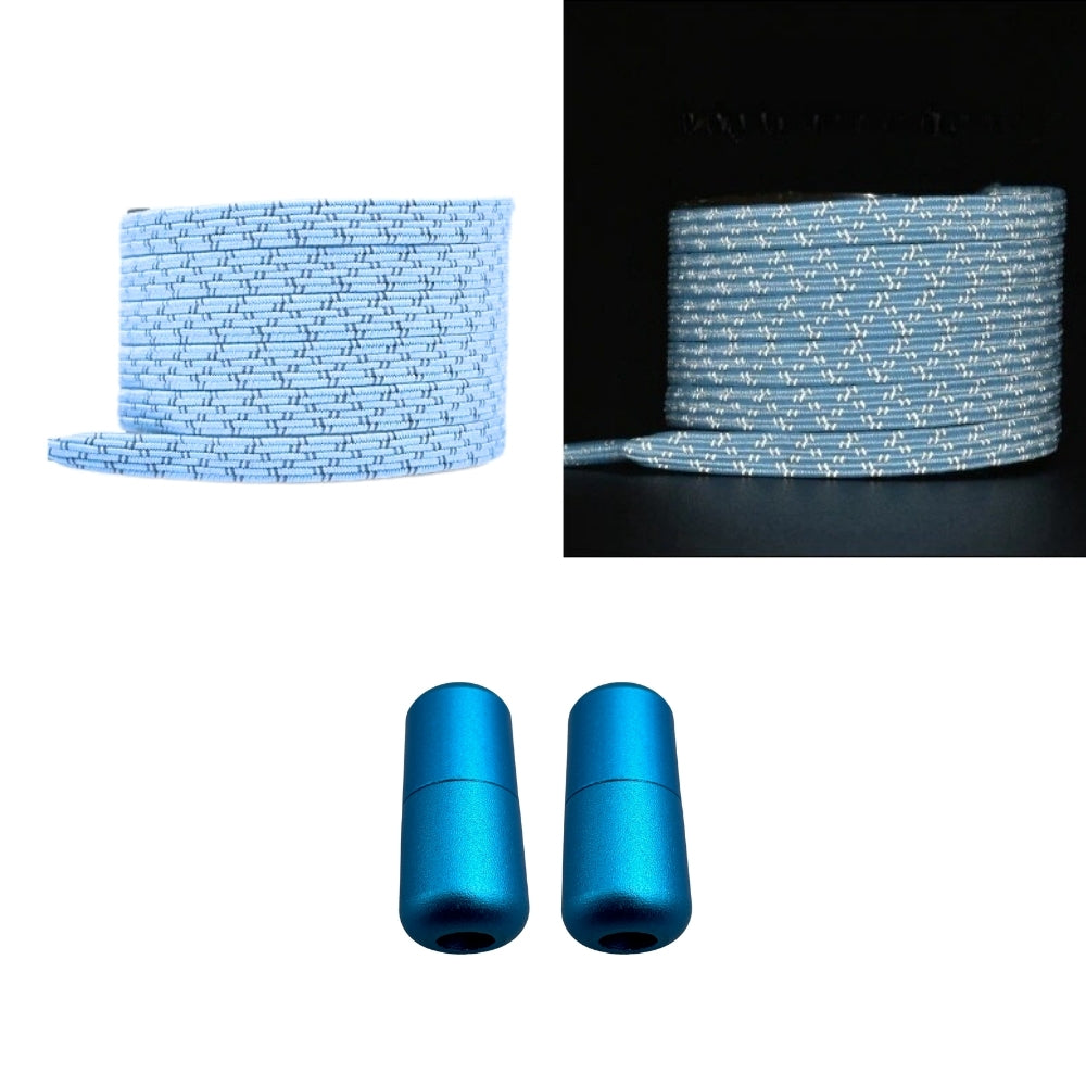 Elastische veters reflecterend 7mm capsule - Paar