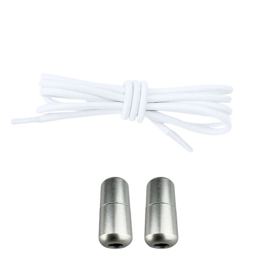 No Tie Laces Round Elastic Capsule Lock – Pair