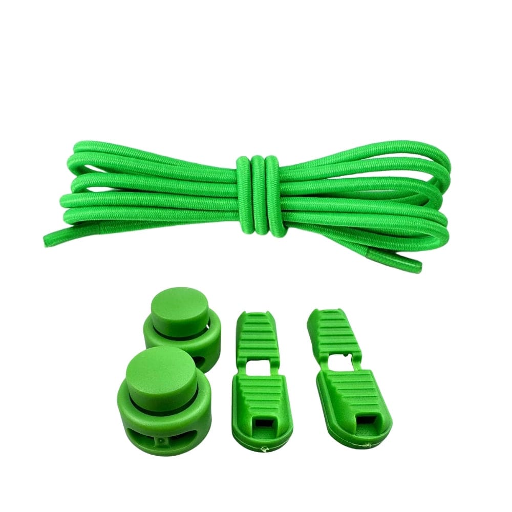 Productafbeelding van ronde elastische veters van 3 mm met lock sluiting in de kleur appelgroen