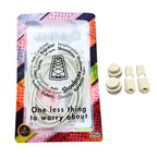 Elastische veters zonder strikken rond 3mm lock sluiting beige in luxe verpakking