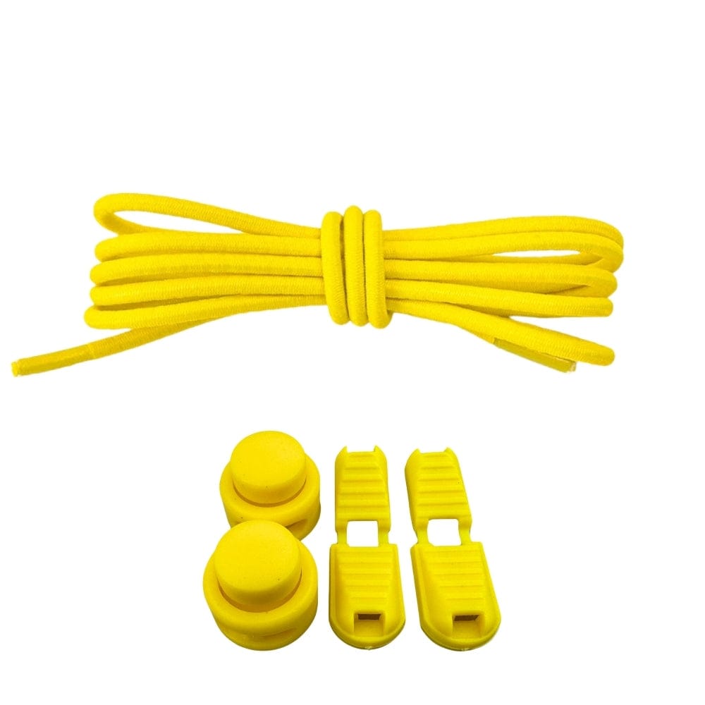 Productafbeelding van ronde elastische veters van 3 mm met lock sluiting in de kleur geel