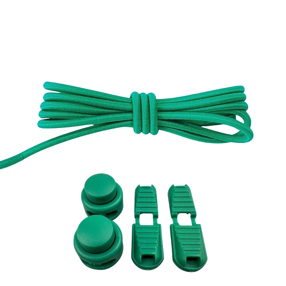 Productafbeelding van ronde elastische veters van 3 mm met lock sluiting in de kleur groen