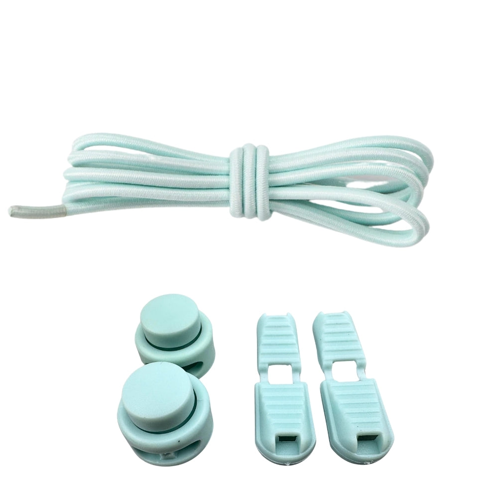 Productafbeelding van ronde elastische veters van 3 mm met lock sluiting in de kleur lichtgroen