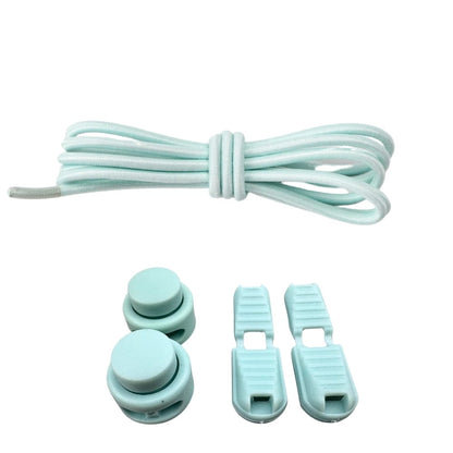 Productafbeelding van ronde elastische veters van 3 mm met lock sluiting in de kleur lichtgroen