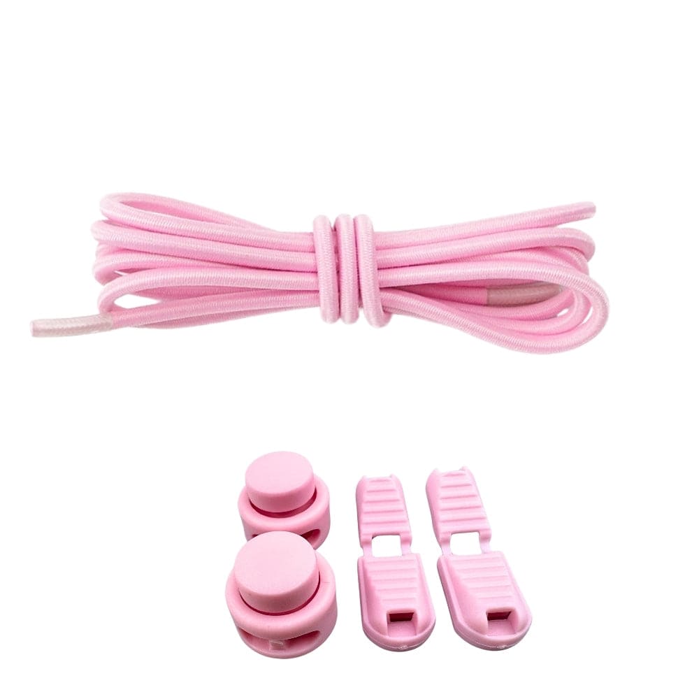 Productafbeelding van ronde elastische veters van 3 mm met lock sluiting in de kleur roze