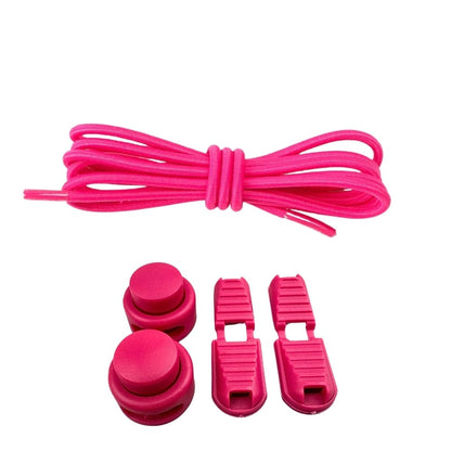 Productafbeelding van ronde elastische veters van 3 mm met lock sluiting in de kleur rozenrood