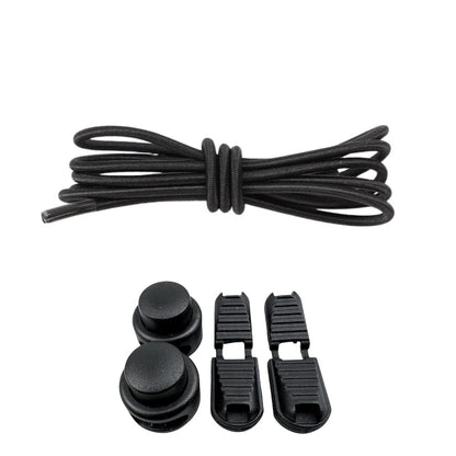 Productafbeelding van ronde elastische veters van 3 mm met lock sluiting in de kleur zwart