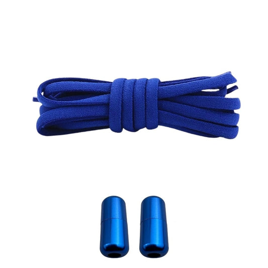 Productafbeelding van ronde elastische veters van 5 mm met capsule sluiting in de kleur blauw