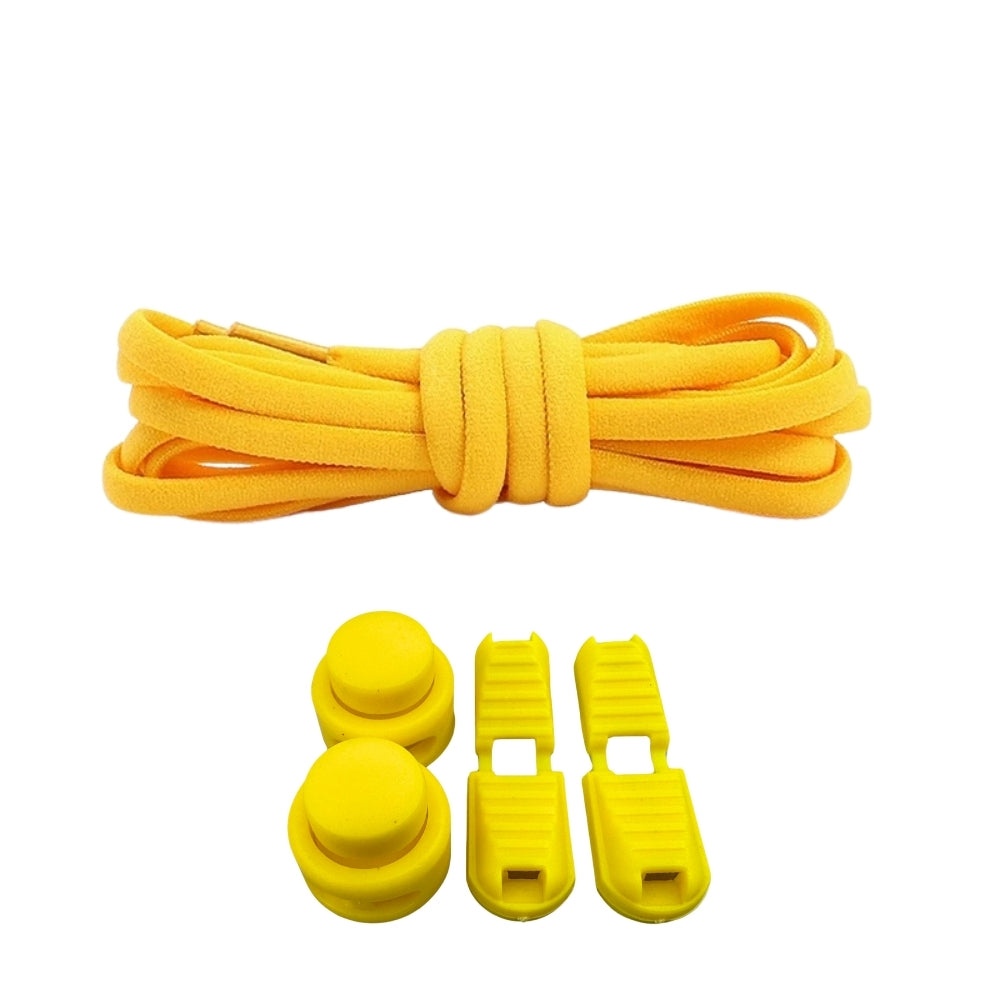 Productafbeelding van ronde elastische veters van 5 mm met lock sluiting in de kleur geel