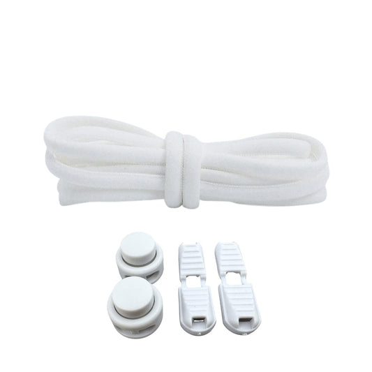 No Tie Laces Round Thick Press Lock – Pair