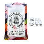 Elastische veters zonder strikken rond 5mm lock sluiting wit in luxe verpakking