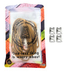 Elastische veters zonder strikken vintage 8mm onzichtbare clipjes cognac in luxe verpakking