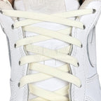 Elastische veters zonder strikken vintage 8mm onzichtbare clipjes gebrokenwit met stretch uitgerekt