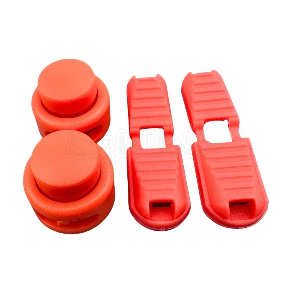 Elastische veters lock sluiting giforanje geschikt voor elastische veters van 3 tot 5 mm breed