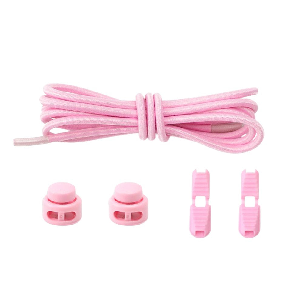 Elastische veters roze dun 3mm met verstelbare sluiting voor sportschoenen en dagelijks gebruik