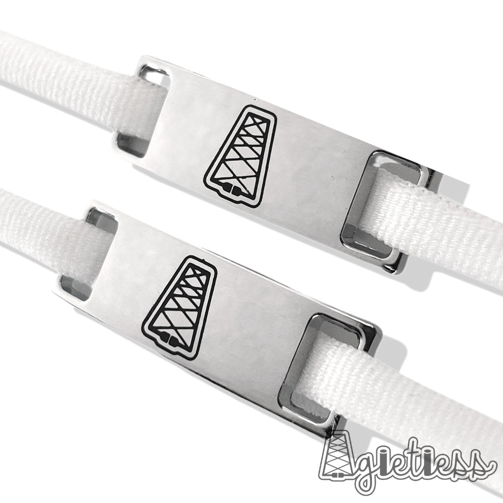 elastische veter gespen zilver ovaal